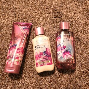 New Be Enchanted Bath & Body Works Body Cream, Lotion & Body Wash Set